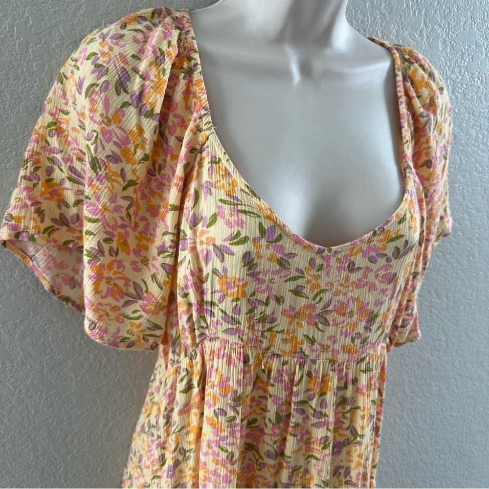 Billabong Take a Chance Printed Tiered Baby-Doll Dress size large - Picture 5 of 12